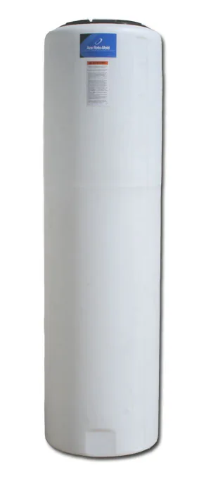 Tanque vertical branco com tampa superior preta